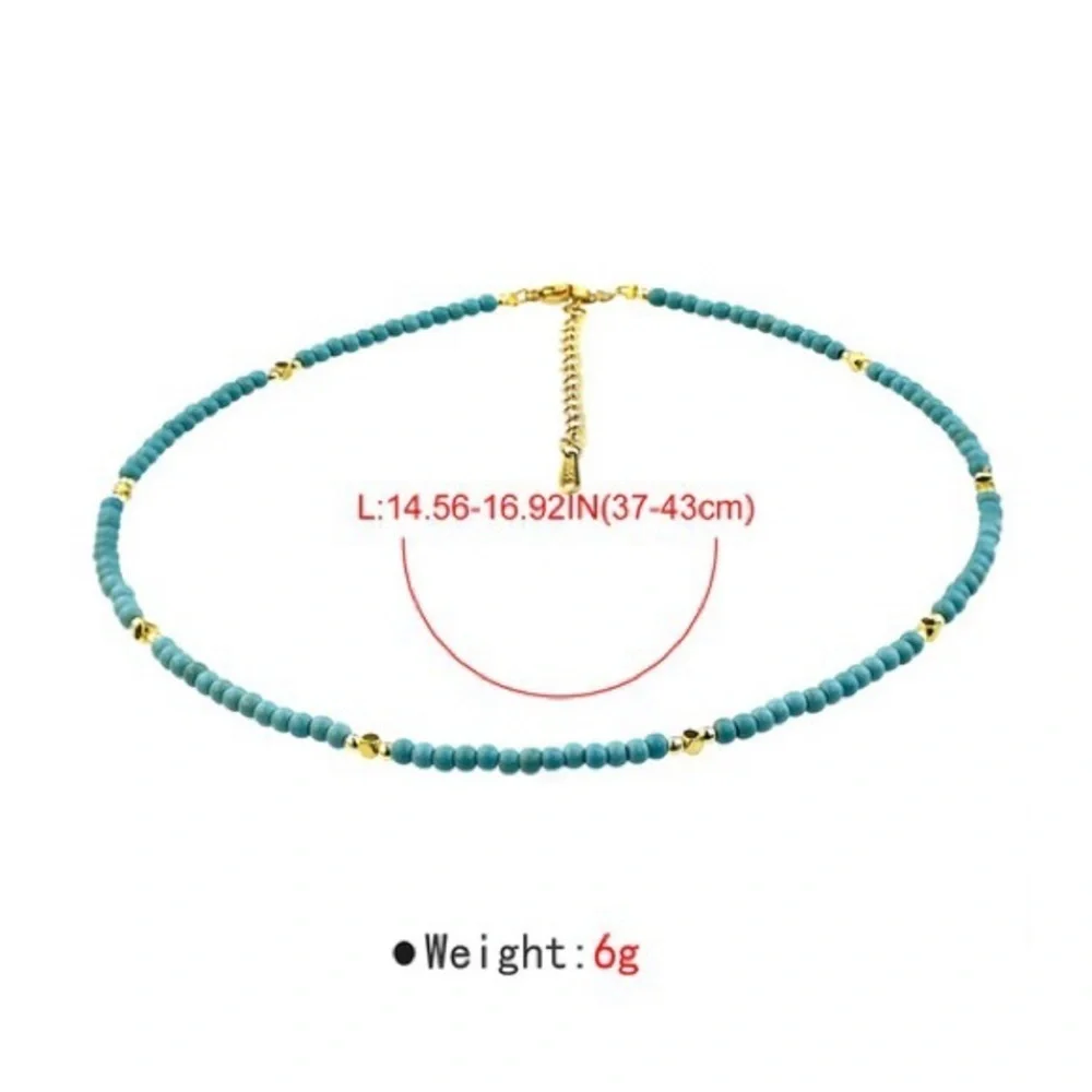 Light Blue Beaded Necklace (8000)